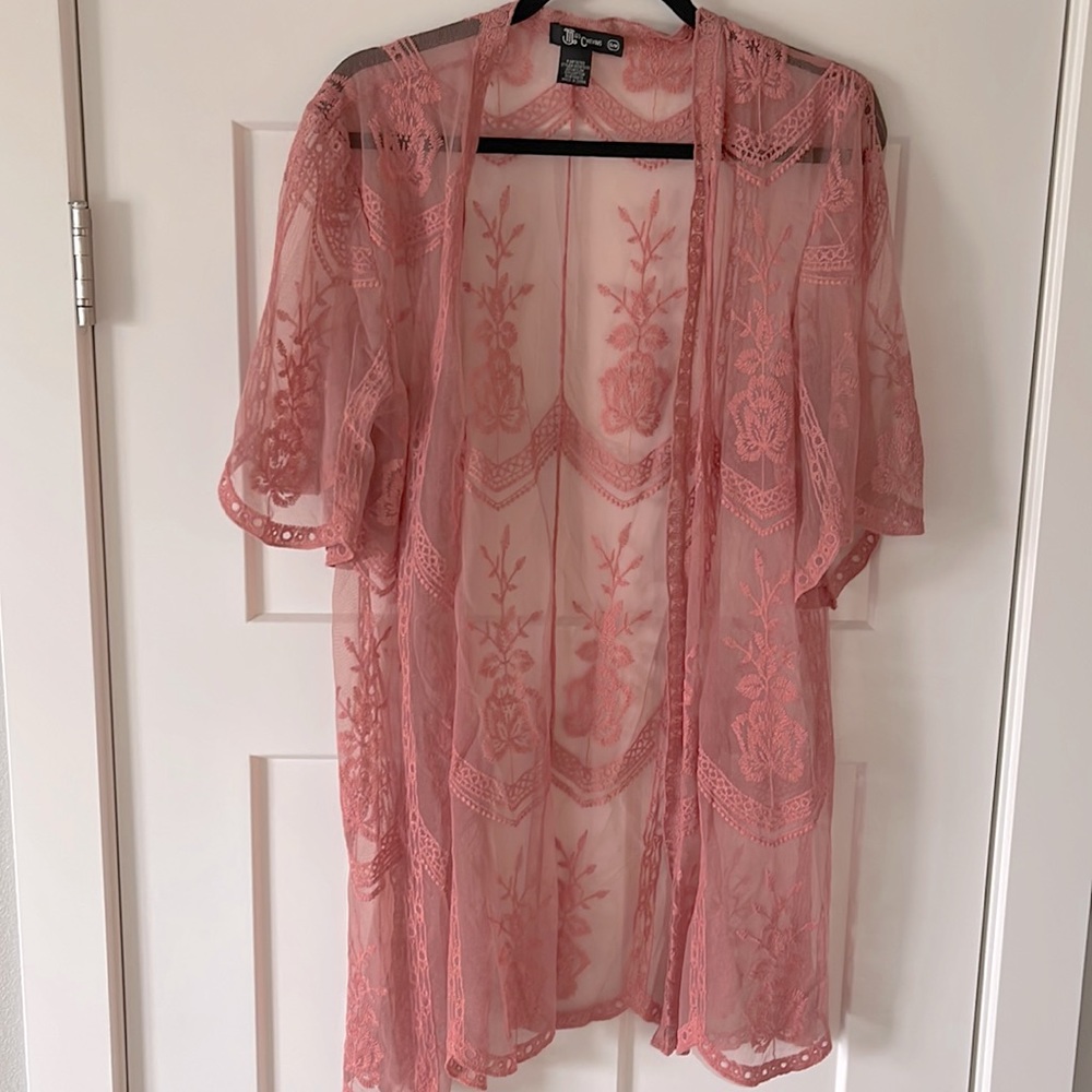 Lace/sheer Kimono